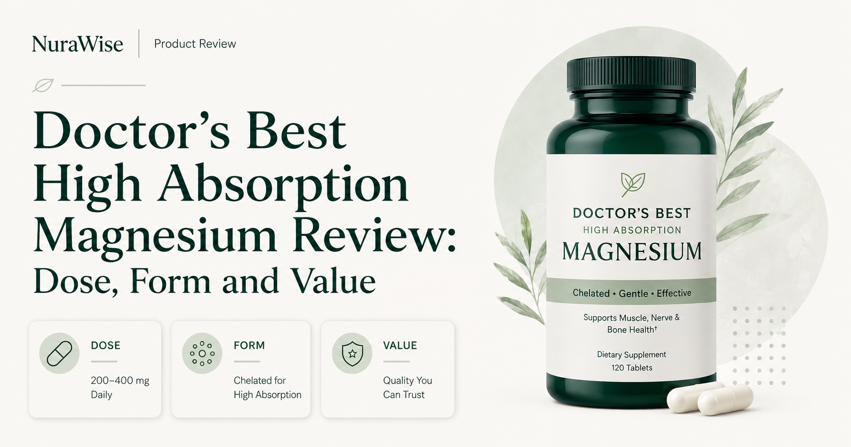 doctors best high absorption magnesium review dose form value