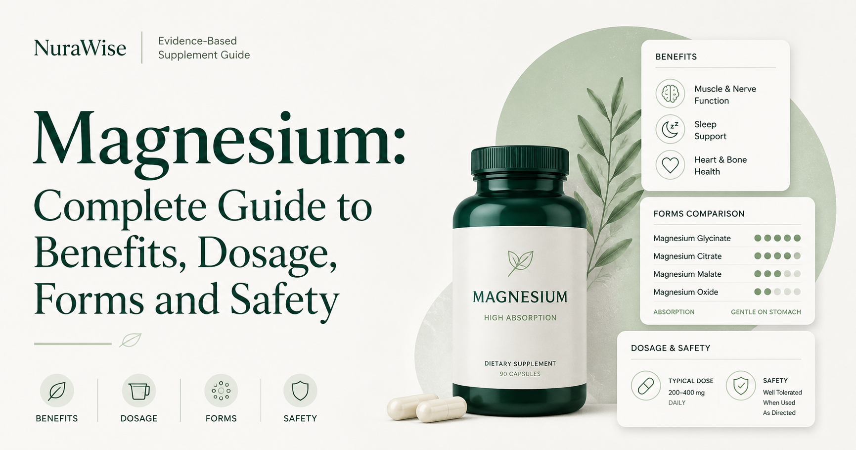 magnesium complete guide benefits dosage forms safety