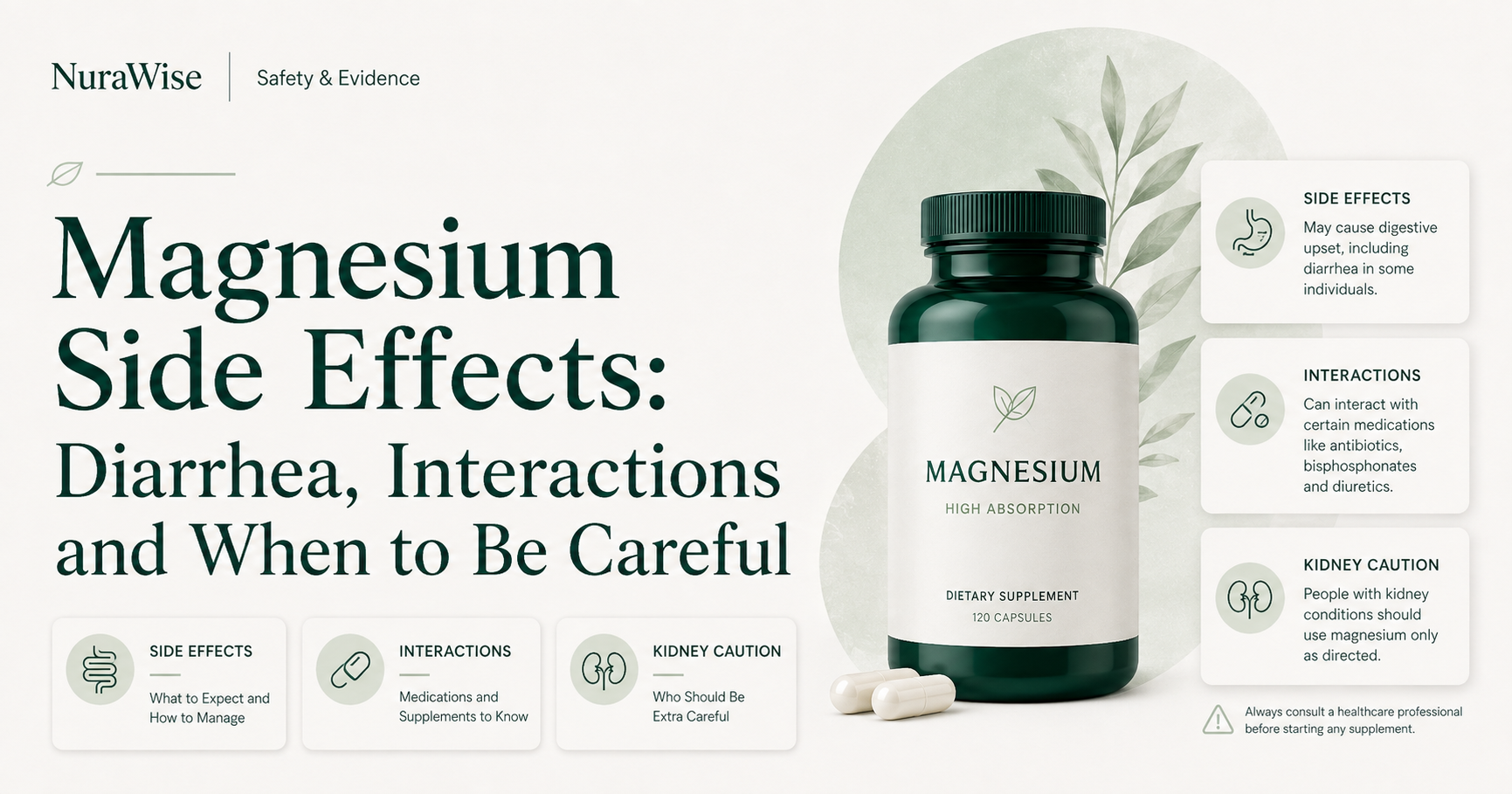magnesium side effects interactions kidney caution