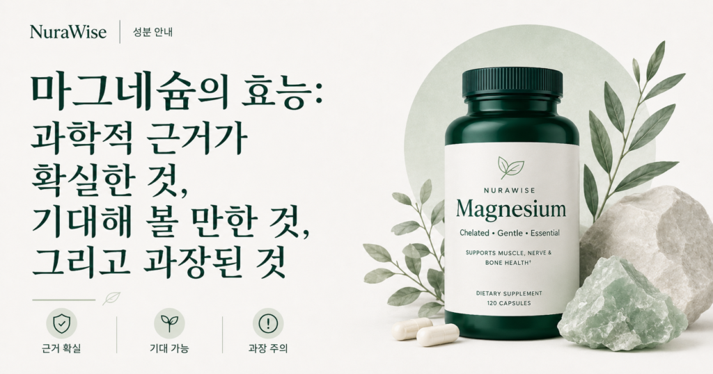 마그네슘 효능 과학적 근거 과장 구분